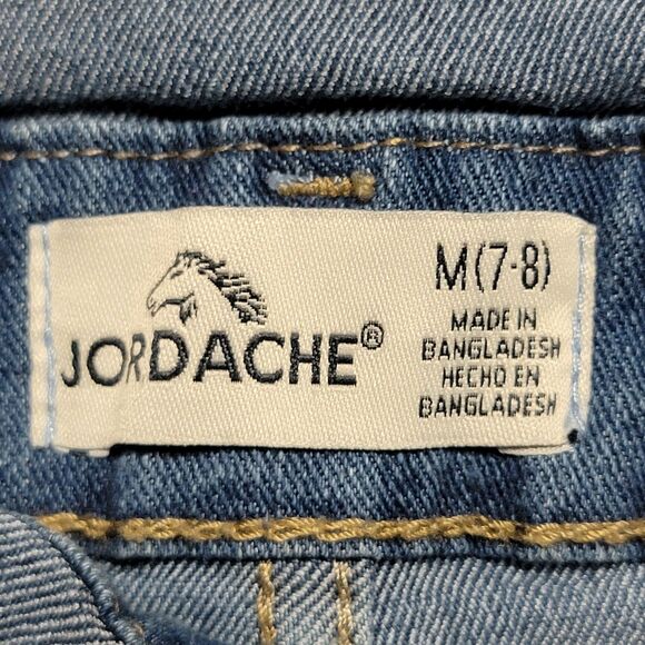 Jordache Girls Denim Wide Crop Denim Overalls - Size Medium (7-8) NWT - Picture 5 of 8